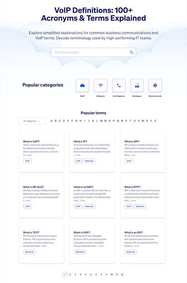 VoIP Definitions page